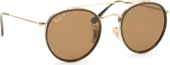 Ray-Ban Round Double Bridge gold/brown classic