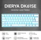 Dierya DK61SE, 60%, weiß, LEDs blau, BLUE Switches, USB, DE Vorschaubild