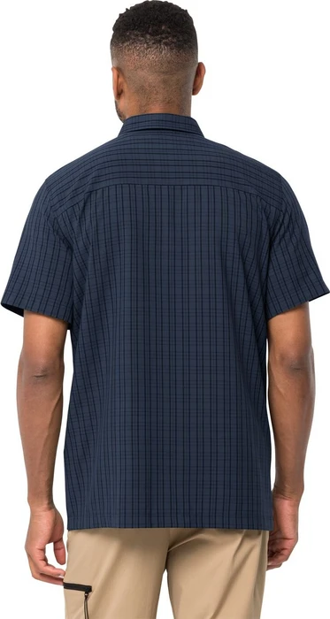 Jack Wolfskin Thompson Hemd kurzarm night blue checks (Herren)