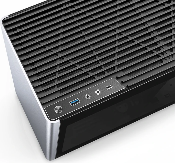 Jonsbo Jonsplus i100 Pro, silber, Glasfenster, Mini-ITX