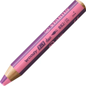 STABILO Woody 3in1 Duo Wachsmalstift pink/violett, 5er-Pack