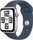 Apple Watch SE 44mm silber mit Sportarmband S/M sturmblau (GPS)