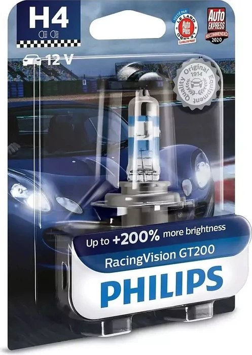 Philips RacingVision GT200 H4 60/55W, 1er-Pack