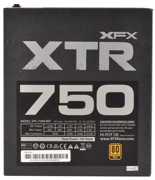 XFX XTR Series 750W, ATX 2.31
