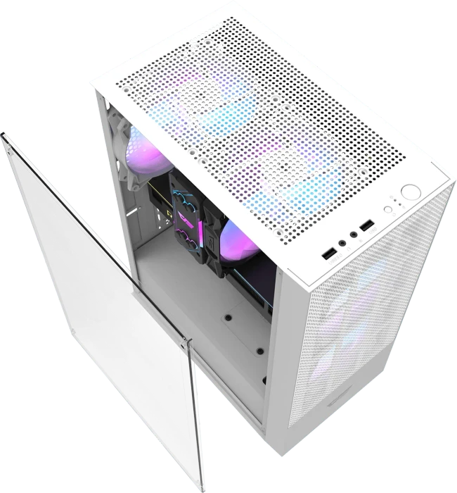 DarkFlash A290 White, Glasfenster