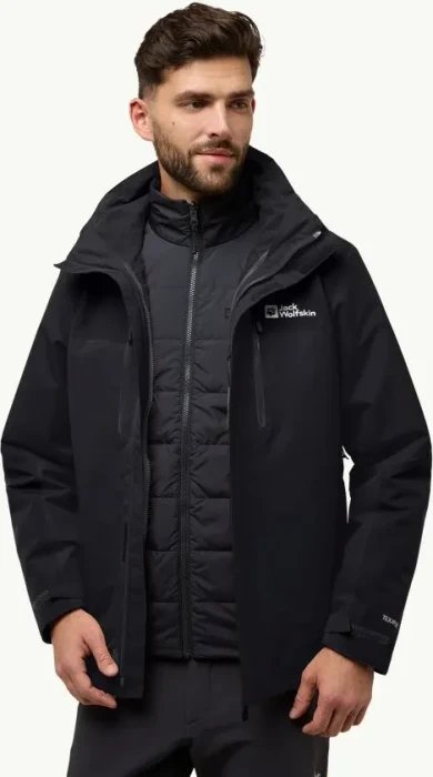 Jack Wolfskin Jasper 3in1 Funktionsjacke schwarz (Herren)
