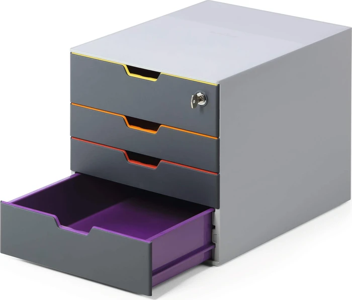 Durable Varicolor Safe Schubladenbox, 4 Schubladen, grau (760627) – Bild 4 von 10