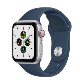 Apple Watch SE (GPS + Cellular) 40mm silber mit Sportarmband abyssblau
