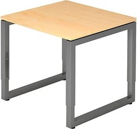 Hammerbacher Ergonomic Plus R-Serie RS08/3/G Schreibtisch 80x80cm Ahorn/graphit