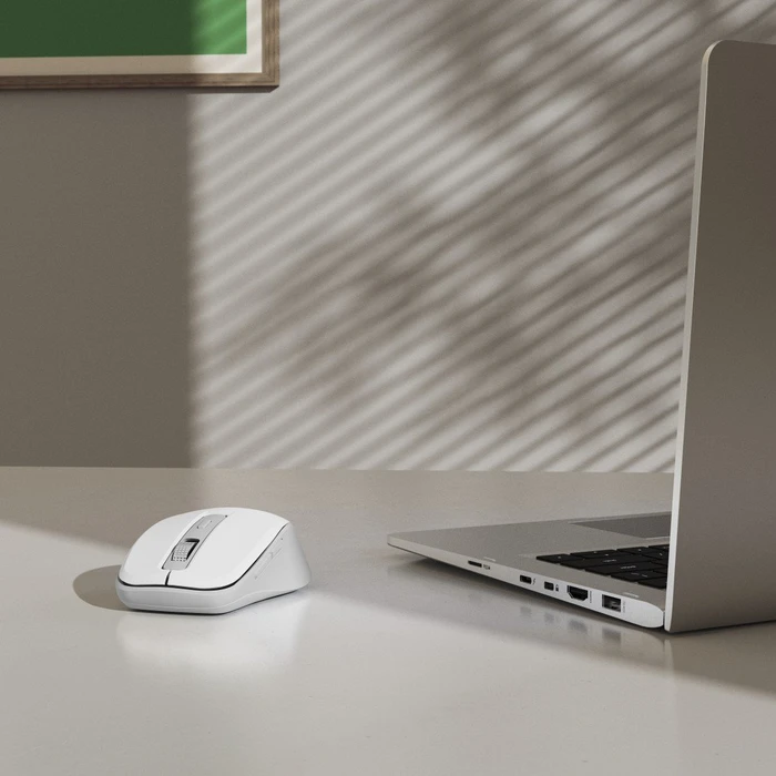 Hama WM-450 Silent Wireless Multi-Device Mouse weiß/grau, USB/Bluetooth