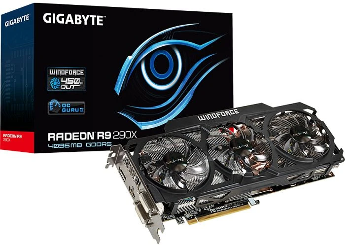 GIGABYTE Radeon R9 290X Windforce 3X OC, 4GB GDDR5, 2x DVI, HDMI, DP