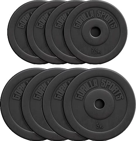 Gorilla Sports Hantelscheiben Kunststoff Set 30kg