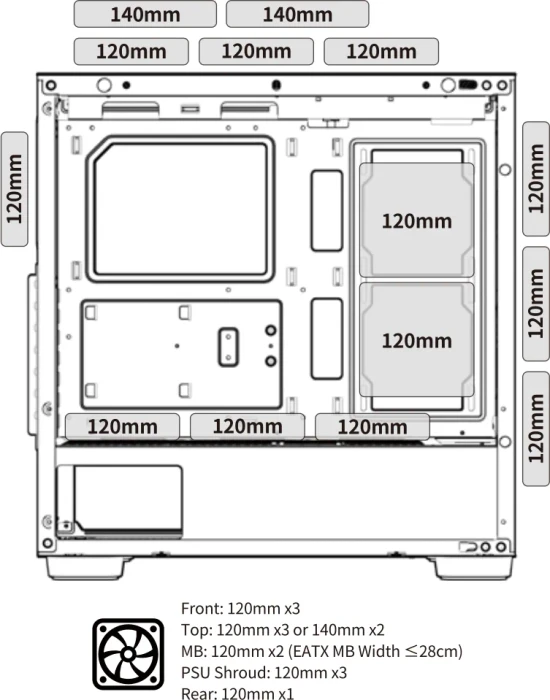 Xigmatek Gaming Y Pro, inkl. LED-Steuerung, Glasfenster