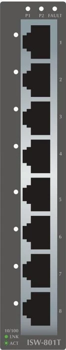 Planet ISW-801T Wide-Temperature Industrial Railmount Switch, 8x RJ-45