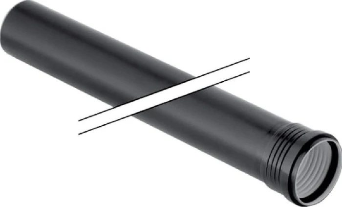Geberit Silent PP Rohr 390204141 DN 50, 1000 mm, mit Muffe, schalloptimiert Image