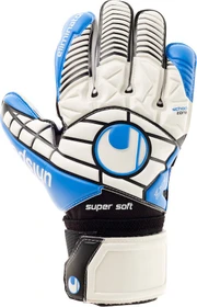 uhlsport Eliminator Supersoft Torwarthandschuhe white/black/energy blue