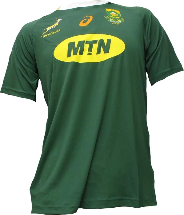 Asics Springboks Rugby 2019/2020 Heimtrikot kurzarm grün