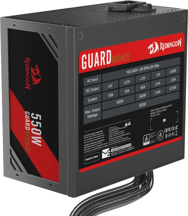 Redragon Guard 80 Plus Bronze 550W, ATX 2.31