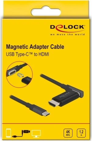 DeLOCK USB-C 3.1 [Stecker] auf HDMI [Stecker] 4K 60Hz Adapterkabel schwarz, 1.2m