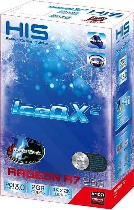 HIS Radeon R7 265 iPower IceQ X² Boost Clock, 2GB GDDR5, DVI, HDMI, 2x mDP