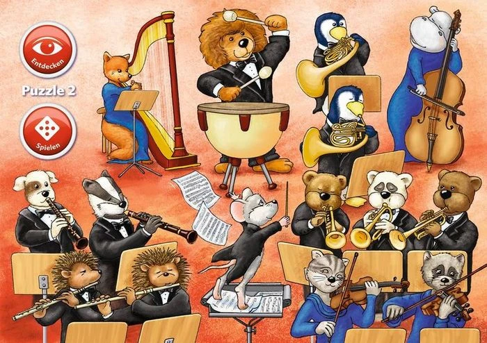 Ravensburger Puzzle Welt der Musik Im Proberaum Sinfonieorchester Musik der Welt