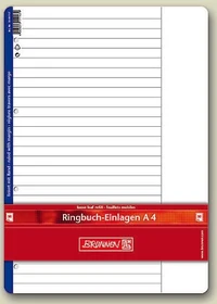 Brunnen Ringbucheinlage Papiereinlage, A4, Lineatur 25, 50 Blatt