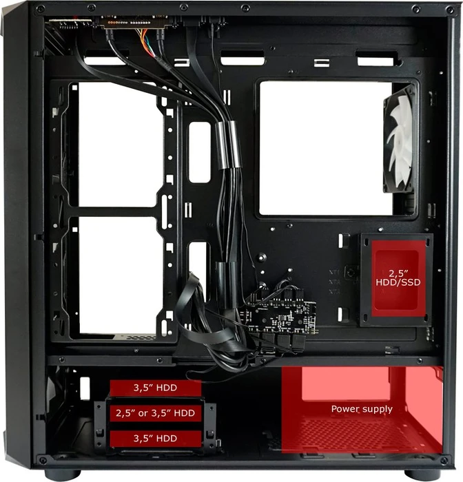 LC-Power Gaming 804B Obsession_X, Glasfenster