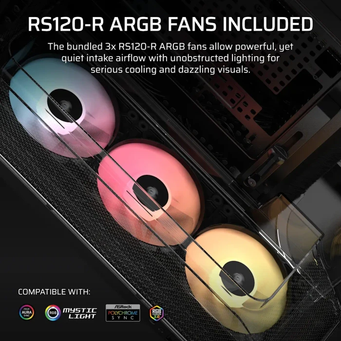 Corsair Air 5400 RS-R ARGB Black, schwarz, Glasfenster