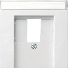 Gira System 55 Abdeckung für TAE und USB mit Beschriftungsfeld, reinweiß glänzend