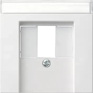 Gira System 55 Abdeckung für TAE und USB mit Beschriftungsfeld, reinweiß glänzend