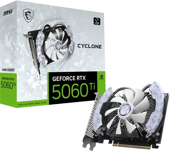 MSI GeForce RTX 5060 Ti Cyclone, G506T-16C, 16GB GDDR7, HDMI, 3x DP
