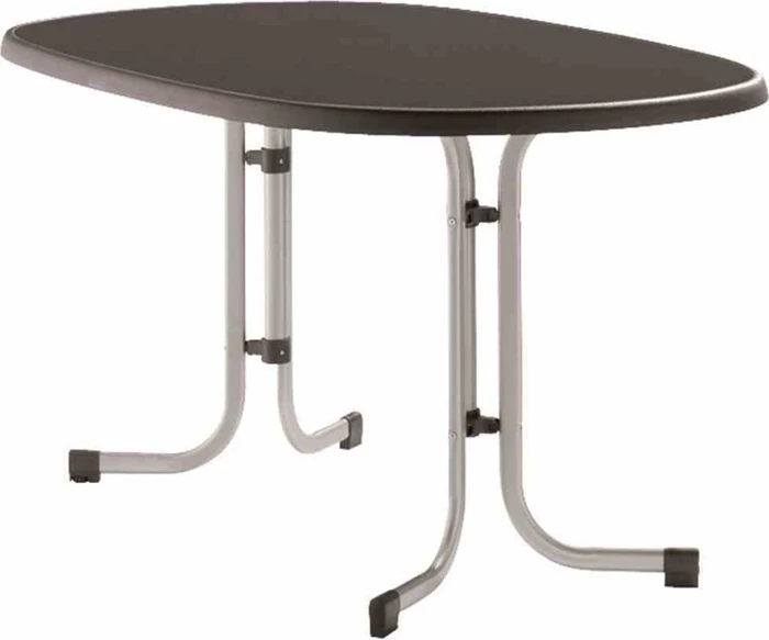 Sieger Boulevard mecalit-Pro Klapptisch 140x90cm graphit/schieferdekor anthrazit