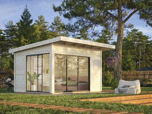 Palmako Andrea 11.2m² Slide Gartenhaus natur