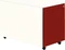 mauser Rollcontainer line, 570x800mm, 1x Utensilienauszug, 1x Materialschublade, 1x Hängeregistratur, reinweiß/rubinrot Vorschaubild