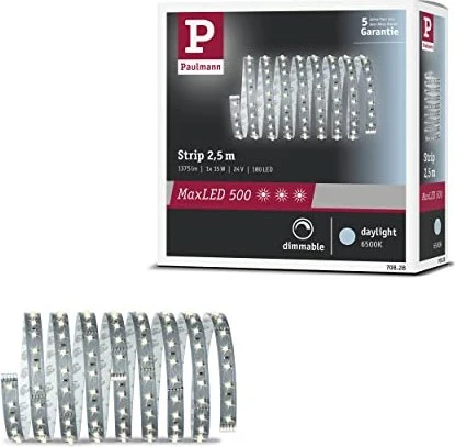Paulmann MaxLED 500 Strip LED-Streifen tageslichtweiß unbeschichtet 2.5m