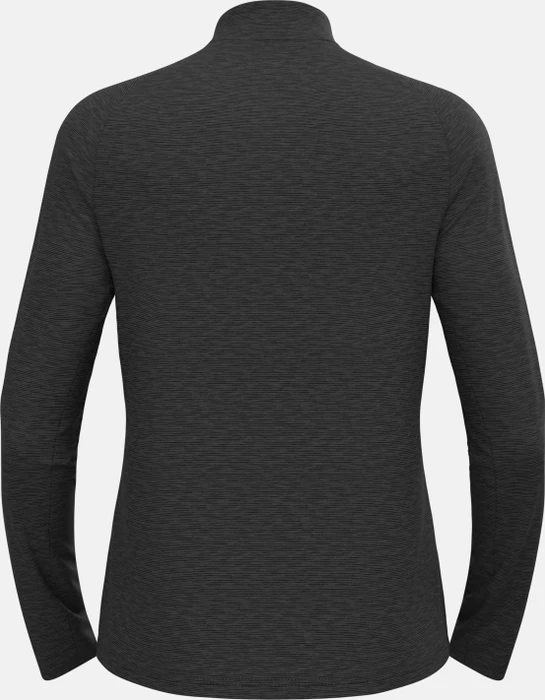 Odlo Essentials Ceramiwarm Midlayer Half Zip Laufshirt langarm black melange (Herren)