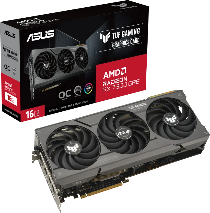 ASUS TUF Gaming Radeon RX 7900 GRE OC, TUF-RX7900GRE-O16G-GAMING, 16GB GDDR6, HDMI, 3x DP