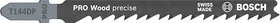 Bosch Professional T144DP HCS Precision for Wood Stichsägeblatt, 100mm, 2 Stück