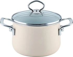 Riess Nouvelle Avorio Top 3000 Fleischtopf mit Glasdeckel 20cm 4l
