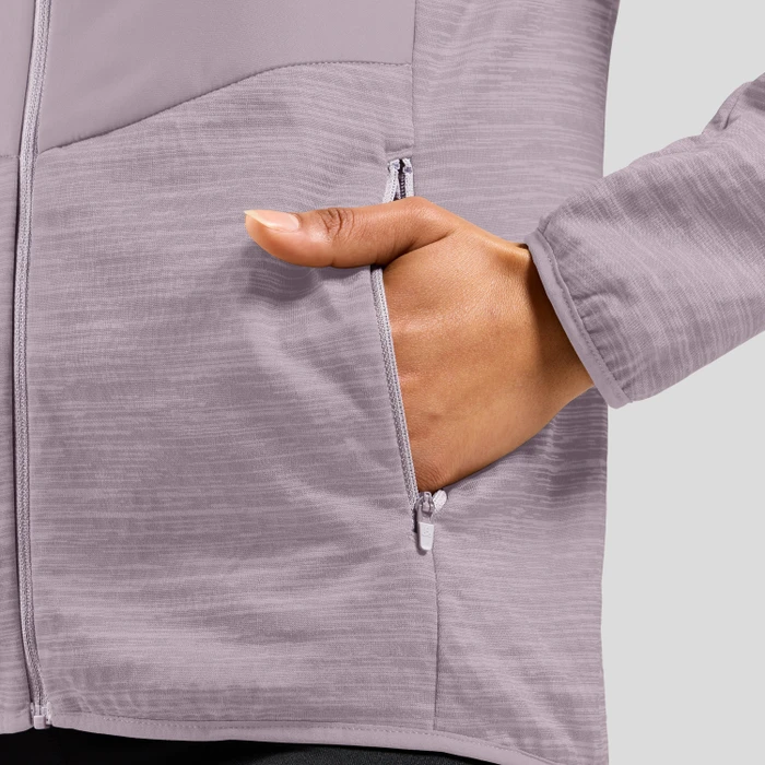 Odlo The Run Easy Warm Hybrid Funktionsjacke gray ridge (Damen)