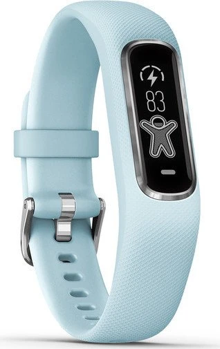 Garmin vivosmart 4 S/M Aktivitäts-Tracker silver/azure blue