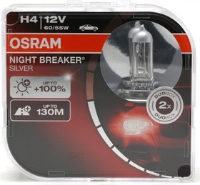 Osram Night Breaker Silver H4 60/55W, 2er-Pack Box