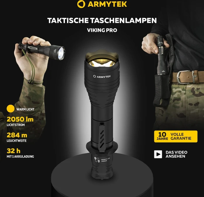 Armytek Viking Pro Magnet Warm Light Taschenlampe