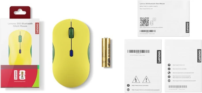 Lenovo 350 Silent Mouse, WM 2026 Fan Edition - Brazil, Bluetooth