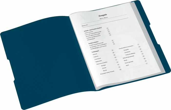 Herlitz easy orga to go Sichtbuch für Zeugnisse, A4, blau, inkl. 20 Klarsichthüllen