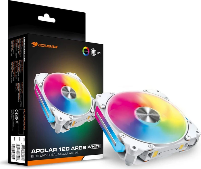 Cougar Apolar 120 ARGB White, weiß, 120mm