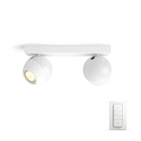 Philips Hue White Ambiance Buckram 2-flammig weiß