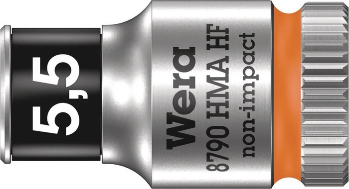 Wera 8790 HMA HF Zyklop Außensechskant Steckschlüssel 1/4", 5.5x23mm