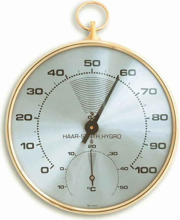TFA Dostmann Thermo-Hygrometer Wetterstation gold, analog