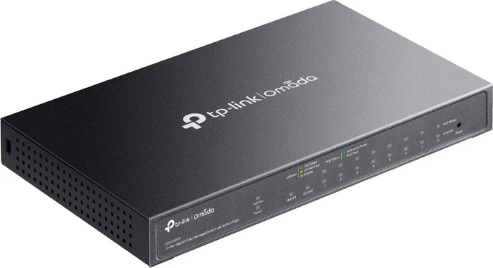 TP-Link Omada ES210 Desktop Gigabit Managed Switch, 9x RJ-45, 1x RJ-45/SFP, 123W PoE+